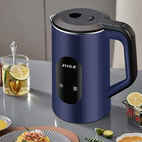 Bouilloire électrique en acier inoxydable de 2,2 L avec filtre à mailles fines et rotation à 360° °   Base détachable pour un nettoyage facile