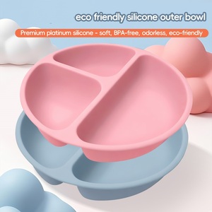 Eco Friendly Stainless Steel 304 Toddler Dinner Plate with Removable Silicone Suction Base BPA Free - Product Image 4