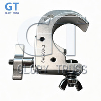 Pince à clipser en aluminium pour treillis de moyenne charge 48-51mm, capacité de charge 200kg, certifiée TUV, crochet à profil bas pour éclairage de scène