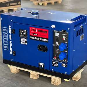 Générateur diesel 10KVA 8KW refroidi par air, type super silencieux, avec moteur diesel 196F - Product Image 1