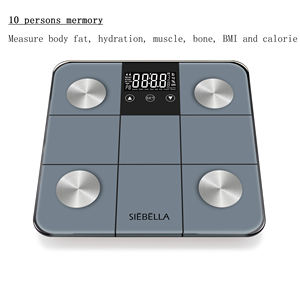 ระบบเซ็นเซอร์ความแม่นยำสูงแพลตฟอร์มกระจกนิรภัยขนาด6มม. ฟังก์ชัน<span class=keywords><strong>วัด</strong></span><span class=keywords><strong>ไขมัน</strong></span>ในร่างกายอัจฉริยะดิจิตอลแบล็คไลท์180กก. - Product Image 4