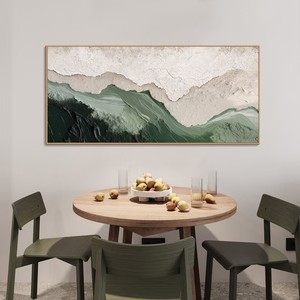 <span class=keywords><strong>Peinture</strong></span> murale texturée 3D grande taille, motif vague océanique, vert sauge <span class=keywords><strong>beige</strong></span>, style Wabi-Sabi, pour salon et décoration intérieure. - Product Image 1