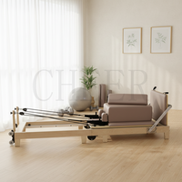 Machine de Pilates pliable en bois d'érable pour équipement de fitness à domicile, entraînement de force et de flexibilité