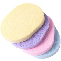 Rong Biển Làm Sạch Puff Rửa Mặt Puffer Mặt Puffy Mặt Vòng Trang Điểm Remover Công Cụ Mỹ Phẩm Tự Nhiên Puff Facial Rửa Sponge