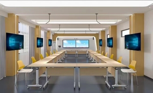 Librement combiné en gros meubles scolaires salle de classe salle de formation bureau d'étude en bois empilable - Product Image 2