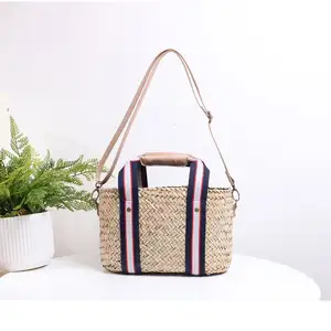 2023 Women Purses Spring Summer Handmade Woven Handbags Boho Straw Bags Tote Summer Beach Female