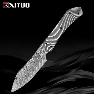 Cuchillo de frutas de acero de Damasco de espiga completa para Dropshipping en Shopify, hoja afilada en bruto para proyectos de forja artesanal DIY de alta dureza para cocina - Product Image 5
