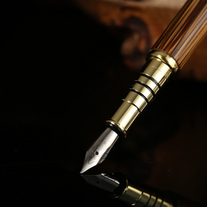 Bamboo Double-Ended Fountain <b>Pen</b> Ballpoint <b>Pen</b> Golden Bamboo Art Collectible Multi Function <b>Pen</b> - Product Image 4