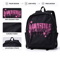 Reise-Canvas-Rucksack für Damen und Herren Vintage Grüner Ästhetischer Rucksack für die Schule Geringe Mindestbestellmenge Individueller Druck