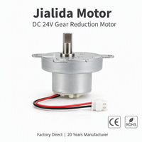 Motor de Engranajes de CC JLD-500 de 24V y 60rpm con Conector de Cable, Clasificación IP55 a Prueba de Explosiones, Montaje con Brida para Electrodomésticos y Hogar Inteligente