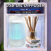 Diffuseur d'huiles essentielles portable électrique USB Mini aromathérapie sans eau avec capacité de 10 à 50 ml Recharge d'huile parfumée