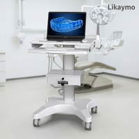 Chariot mobile intégré pour ordinateur portable médical et dentaire Likaymo OC-3, avec tiroir, pour usage en cabinet dentaire ou en milieu hospitalier, directement du fabricant