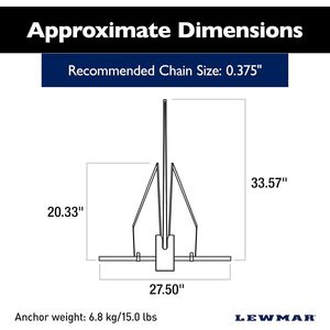 สมอเรือ Lewmar LFX Fluke ขนาด 4 ปอนด์ ทำจากอะลูมิเนียม สำหรับใช้ในพื้นโคลนหรือทราย - Product Image 2