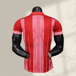 Camiseta <span class=keywords><strong>de</strong></span> Fútbol Personalizada para Hombre, Modelo Marsella 26/27, Diseño <span class=keywords><strong>de</strong></span> Mármol Rojo, Transpirable, <span class=keywords><strong>de</strong></span> Secado Rápido, 100% Poliéster, Cuello Redondo, Uniforme <span class=keywords><strong>de</strong></span> Entrenamiento - Product Image 2