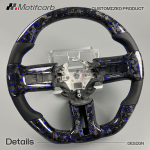 Volante Personalizado de Fibra de Carbono Forjado Azul, Mejora Interior para Ford Mustang 2015-2023 GT GT350 GT500 Coupé Convertible S550 - Product Image 3