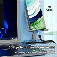 Cable Convertidor HDTV Tipo-C 2 en 1 OEM de Fábrica, 4K 60HZ PD100W, Carga Rápida, Macho a Macho, Cables de Video USB para Laptop y Cámara
