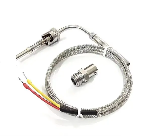 Approvisionnement direct d'usine 3 fils 2 fils sonde en acier inoxydable thermocouple capteur de température K type pt100 pour l'exportation mondiale