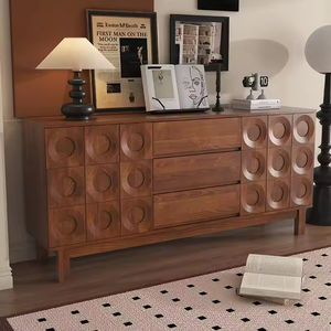 Buffet <span class=keywords><strong>vintage</strong></span> brun de luxe européen, <span class=keywords><strong>meuble</strong></span> de maison pour le salon - Rangement pour couverts, outils et refroidisseur à vin - Product Image 2