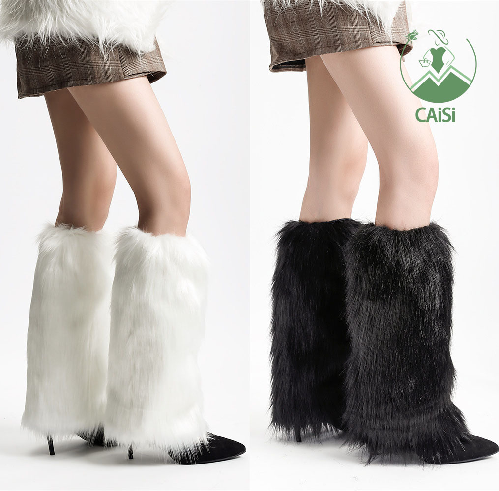 Calentadores De Piernas De Piel Falsa Para Niños 6-10 Años - Cubre Botas, Disfraz, Invierno, 25 Cm De Largo