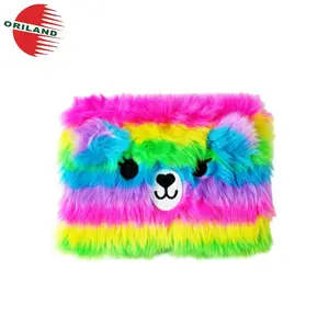 Nóng bán đẹp cầu vồng Alpaca mềm Fluffy Plush Nhật Ký máy tính xách tay