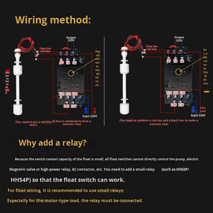 مفتاح مستوى عائم مزدوج الكرة من البولي بروبيلين مقاوم للتآكل والأحماض والقلويات، مستشعر مقياس المستوى صغير قابل للتخصيص - Product Image 5