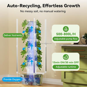 Torre Hidropónica Vertical de 7 Niveles, Sistema de Cultivo Interior con Luces LED de Cultivo, Invernadero para Cultivo de Plantas sin Tierra - Product Image 6