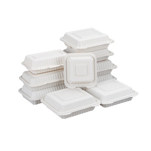 Boîtes à clapet blanches 3H (150 pièces/boîte) – Contenants alimentaires jetables à charnière pour restaurants et plats à emporter - Product Image 1