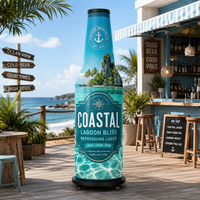 Affichage numérique et écrans publicitaires en forme de bière avec écran LED flexible spécial de forme cylindrique P2 pour intérieur