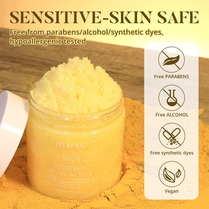 Exfoliante Corporal Orgánico de Cúrcuma para el Rostro, Etiqueta Privada, Aclara la Piel, Suaviza, Hidrata y Pule - Product Image 6