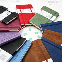 Organisateur/Agenda B6 bleu en cuir personnalisé imprimé, reliure cousue, couverture rigide, fournitures scolaires en gros