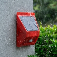 Lampe d'alarme solaire à télécommande avec détecteur de mouvement PIR, lumière de sécurité LED pour extérieur, ferme, jardin, clôture