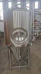 Fermentador de cerveza cónico comercial de 1000L 7BBL Recipiente de presión de boca lateral Tanque de fermentación de alta calidad