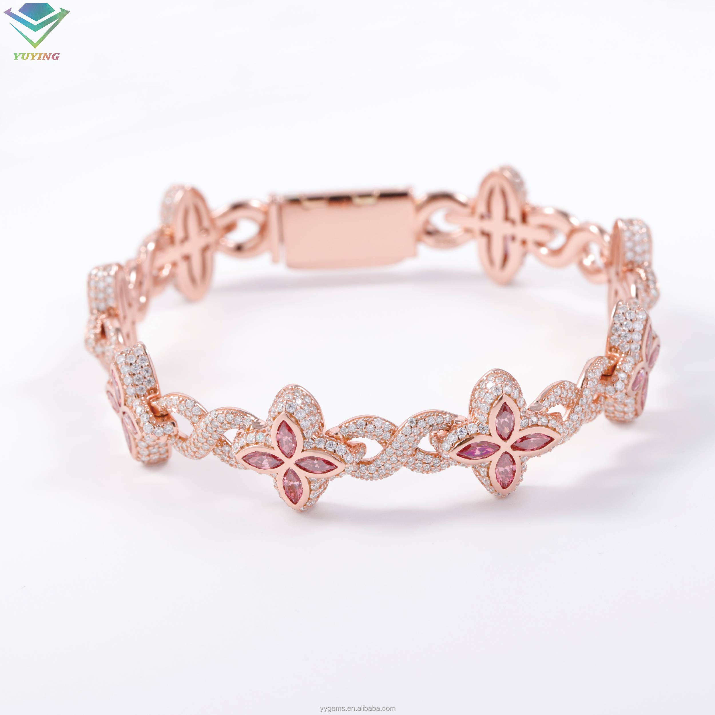 pink clover bracelet