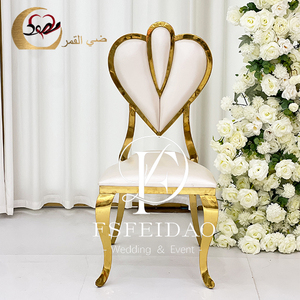 Salón de bodas Corazón Volver Acero inoxidable Dubai Boda Evento Silla - Product Image 1