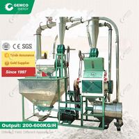 Moulin à farine à rouleaux monophasé sans poussière de 0,2 à 0,6 tonne à vendre, pour le broyage du tapioca, des céréales, du maïs