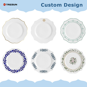 Vajilla de Porcelana Fina, Moderna, Ecológica, de Lujo, con Encaje Blanco, Duradera, Platos, Tazones, Logotipo para Bodas y Restaurantes, Venta al por Mayor - Product Image 5