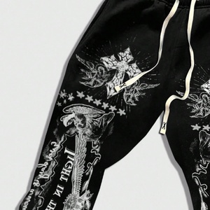 Pantalon de survêtement évasé pour homme, style streetwear hip-hop américain, décontracté, personnalisé avec impression graphique, coupe ample pour le jogging - Product Image 2