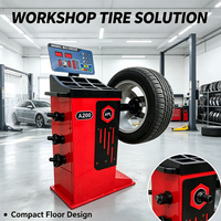 Machine d'équilibrage de roues de voiture, précision ±1g, charge 65kg, 110/230V 1PH, pour centre de service de pneus, fonctionnement fluide
