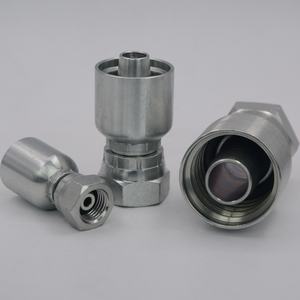 New Carbon Steel Quick <strong>Coupler</strong> 1 Piece Hydraulic BSP Thread Pipe Hose Fittings for Crimping Press 22611Y - Product Image 3