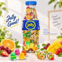 Kleurrijke fruitgelei bekers, zachte mini gelei snoepjes flesjes verpakking voor private label snoepgoed
