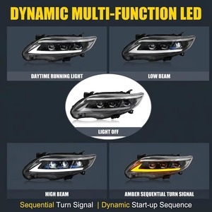 Precio de fábrica 2011 2012 2013 Faros delanteros para Toyota Corolla versión estadounidense con lente ahumada, Plug and Play, señal de giro secuencial - Product Image 2