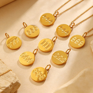 Collar con Colgante de Número 111 en Acero Inoxidable Chapado en Oro, Joyería Minimalista Unisex para Uso Diario, Regalo - Product Image 2