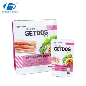 Benutzer definiertes matt bedrucktes Logo Kleine Beutel verpackung Bolsa Plastic Pet <span class=keywords><strong>Cat</strong></span> Hundefutter Verpackungs beutel Heiß versiegelte Stand-up-Tasche - Product Image 4