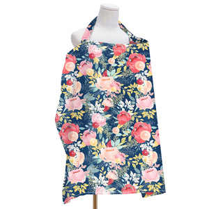 Paño de Cubierta para Alimentación al Aire Libre, Multifuncional, Bufanda de Maternidad y <span class=keywords><strong>Lactancia</strong></span> con Estampado Floral, Cubierta para <span class=keywords><strong>Lactancia</strong></span> - Product Image 4