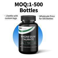 Fabricant de capsules de taurate de magnésium à faible MOQ, MOQ flexible, lancement rapide, certifié cGMP COA, pour les propriétaires de nouvelles marques