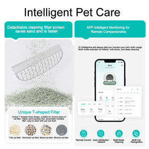 IPetDog OEM تحكم بتطبيق جديد ذكي أوتوماتيكي تنظيف ذاتي فصل تونبي تي + 65 لتر ذكي - Product Image 3