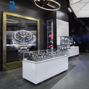 Gabinete de exhibición de reloj personalizable, vitrina de reloj, soporte de exhibición de reloj de cristal para tienda de relojes - Product Image 1