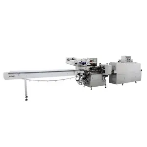 Food Industry Full Automatic Pillow Type Heat Shrink Film Wrapping Packing Wrap Machine For Noddles/milky Tea