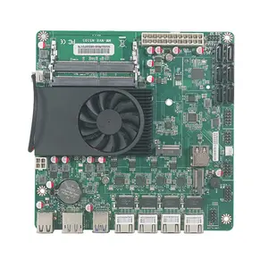 N5105 NAS Mini ITX endüstriyel anakart 17x17CM yumuşak yönlendirme in-tel i225-V B3 2.5Gbps 4 * LAN 2 * M.2 NVMe 6 * SATA3.0 HD-MI2.0 DP