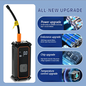 เครื่องสูบลมยางแบบพกพา วัสดุ ABS 12V พร้อมเกจวัดแรงดันดิจิตอล ใช้เป็นเครื่องช่วยสตาร์ทรถยนต์ สำหรับรถยนต์และรถจักรยานยนต์ - Product Image 5